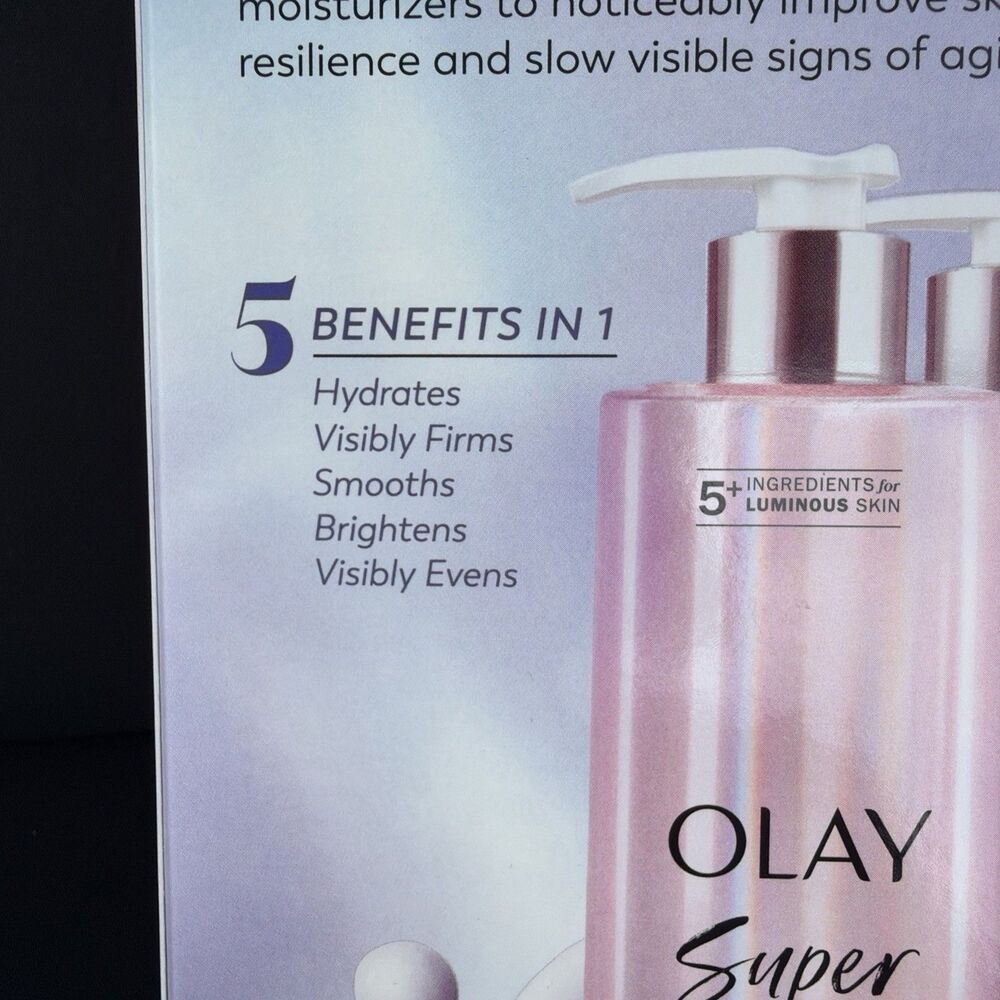 Olay Super Serum Body Lotion 18.5 fl oz 2 pack Brand New 5 Benefits In One - Picture 3 of 3